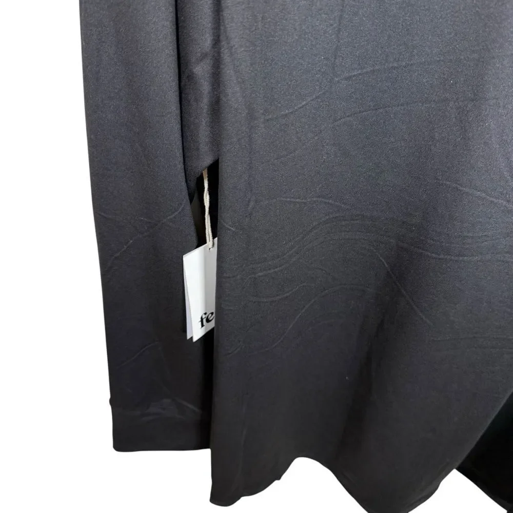NWT Unisex feat Classic Black Quarter-Zip Pullover Size XL